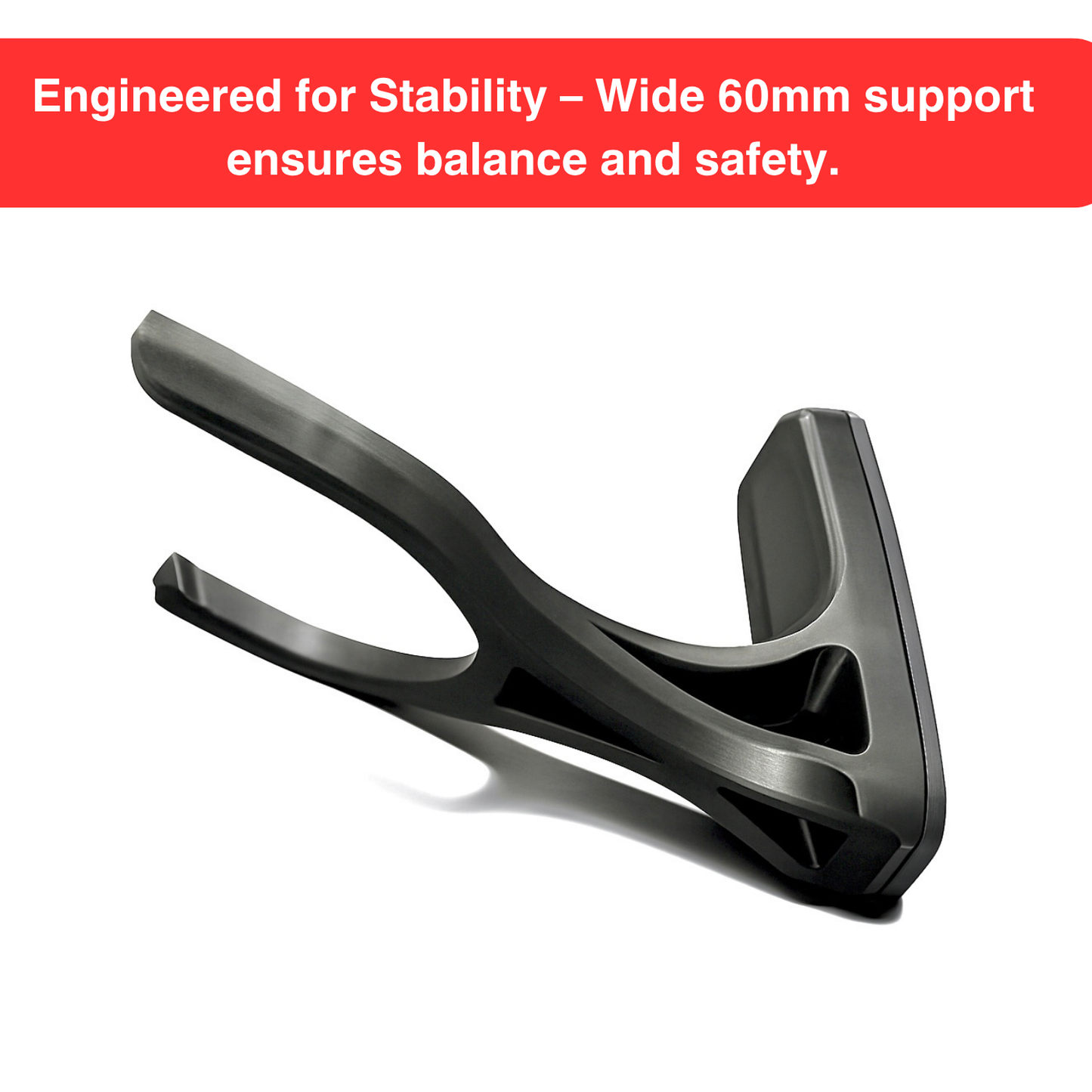 Guitar Wall Mount Holder | Durable Bioplastic Hanger for Acoustic & Electric Guitars | Easy Installation | Comes with Hidden Screws with Slide Lock System | (60mm Wide)