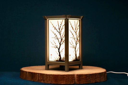 Sakura Glow Lamp – Japanese Cherry Blossom Table Light | Soft Warm LED | Zen Decor | Eco-Friendly Bioplastic Frame | Designed in Japan