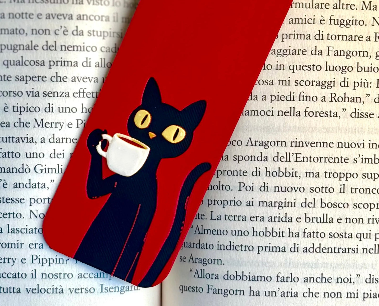 Chill Cat Bookmark with Tassel– Cute Black Cat Design | Eco-Friendly Bioplastic | Gift for Readers, Students, Cat Lovers