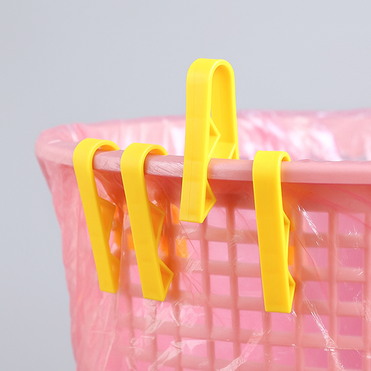 Pack of 8 - Dustbin Bag Holder Clip – Anti-Slip Trash Bag Locks | Universal Fit for Dustbins | Eco-Friendly Bioplastic | Keeps Bags from Falling Inside (8 Pcs.)