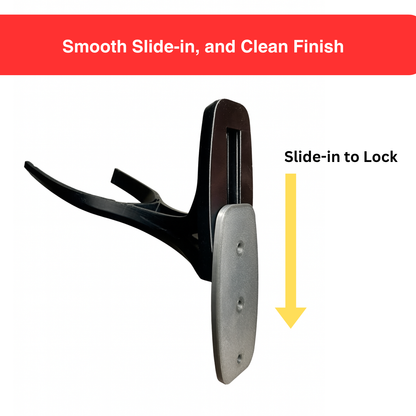 Guitar Wall Mount Holder | Durable Bioplastic Hanger for Acoustic & Electric Guitars | Easy Installation | Comes with Hidden Screws with Slide Lock System | (60mm Wide)